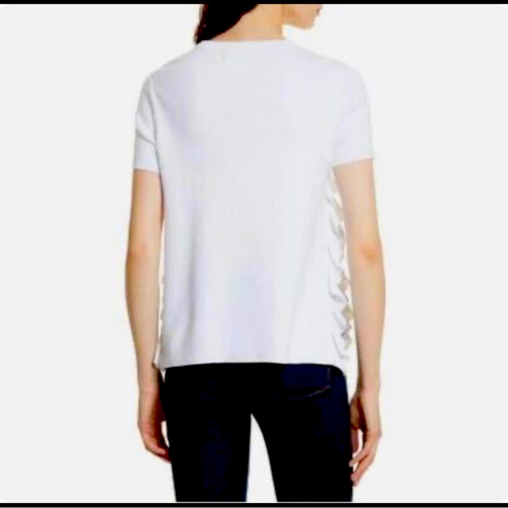 Alice + Olivia Ivan Ruffle Split Side sweater